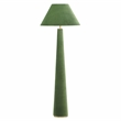 Pemberly Row Contemporary Accent Moss Green Velvet Floor Lamp
