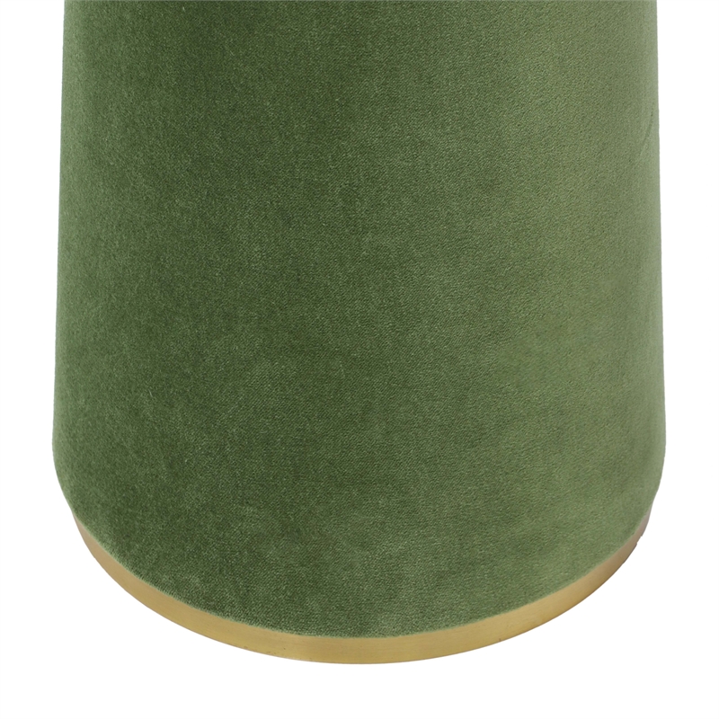Pemberly Row Contemporary Accent Moss Green Velvet Floor Lamp