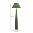 Pemberly Row Contemporary Accent Moss Green Velvet Floor Lamp