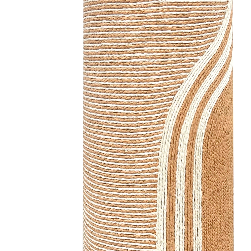 Pemberly Row Transitional Accent Natural Finish Woven Floor Lamp
