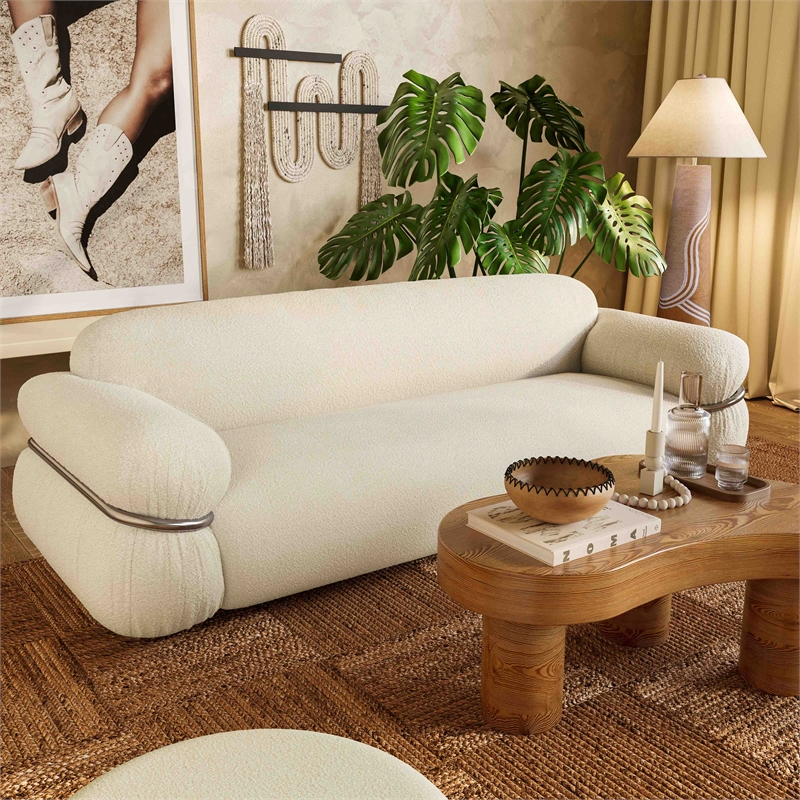 Pemberly Row Transitional Accent Natural Finish Woven Floor Lamp