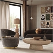 Pemberly Row Contemporary Brown Genuine Sheepskin 8