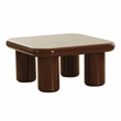 Pemberly Row Contemporary Accent Chocolate Brown Coffee Table