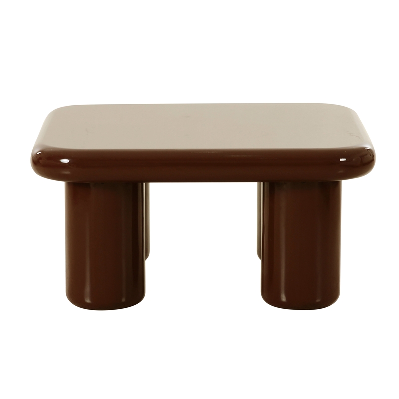Pemberly Row Contemporary Accent Chocolate Brown Coffee Table