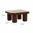 Pemberly Row Contemporary Accent Chocolate Brown Coffee Table
