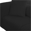 Pemberly Row Fluffy Oversized Black Corduroy Modular RAF Sectional
