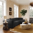 Pemberly Row Fluffy Oversized Black Corduroy Modular RAF Sectional