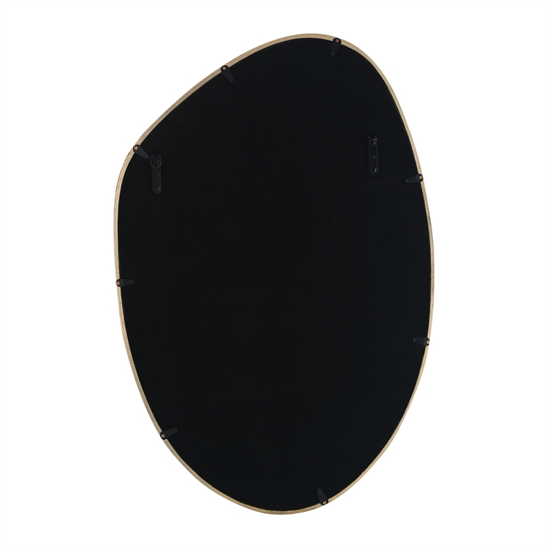 Pemberly Row Contemporary Accent Gold Hand-casted Wall Mirror