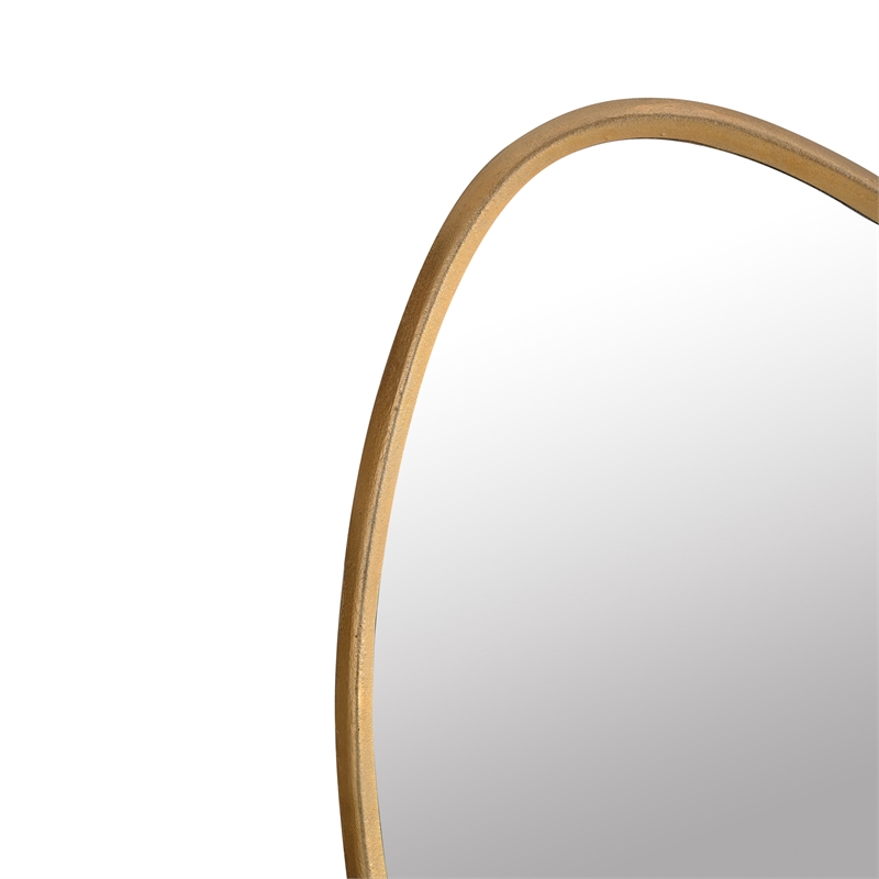 Pemberly Row Contemporary Accent Gold Hand-casted Wall Mirror