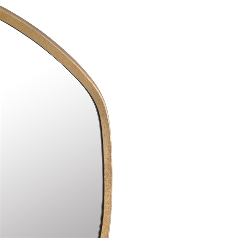 Pemberly Row Contemporary Accent Gold Hand-casted Wall Mirror