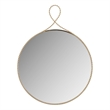 Pemberly Row Contemporary Accent Braided Brass Round Wall Mirror