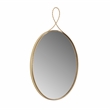 Pemberly Row Contemporary Accent Braided Brass Round Wall Mirror