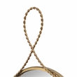 Pemberly Row Contemporary Accent Braided Brass Round Wall Mirror