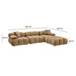 Pemberly Row Contemporary Performance Velvet 4-piece Modular Sectional