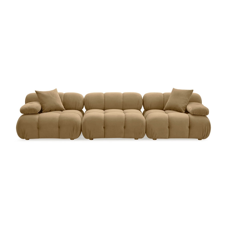 Pemberly Row Contemporary Accent Performance Velvet Modular Sofa