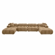 Pemberly Row Contemporary Performance Velvet 6-piece Modular U-Sectional