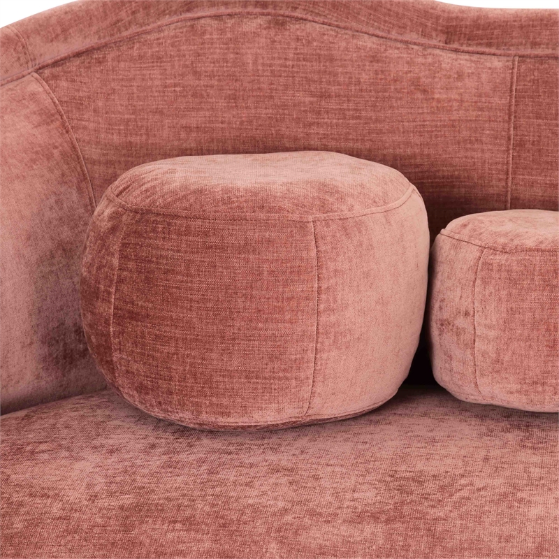 Pemberly Row Handmade Contemporary Accent Mauve Textured Velvet Sofa