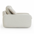 Pemberly Row Upholstered Contemporary Accent Cream Velvet Lounge Chair