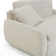 Pemberly Row Upholstered Contemporary Accent Cream Velvet Lounge Chair