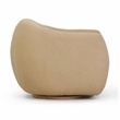 Pemberly Row Contemporary Accent Honey Brown Boucle Swivel Chair