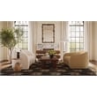 Pemberly Row Contemporary Accent Honey Brown Boucle Swivel Chair