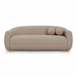 Pemberly Row Contemporary Accent Light Brown Finish Boucle Sofa