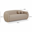 Pemberly Row Contemporary Accent Light Brown Finish Boucle Sofa