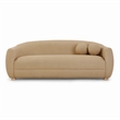 Pemberly Row Contemporary Accent Honey Brown Finish Boucle Sofa