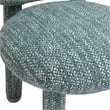 Pemberly Row Contemporary Teal Knubby Performance Fabric Side Chair
