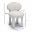 Pemberly Row Contemporary Cream Performance Boucle Side Chair