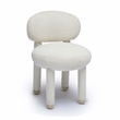 Pemberly Row Contemporary Cream Performance Boucle Side Chair