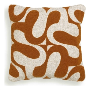Pemberly Row Contemporary Accent Rust Orange Boucle Accent Cushion