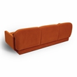 Pemberly Row Contemporary Accent Rust Orange Finish Velvet Sofa