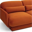 Pemberly Row Contemporary Accent Rust Orange Finish Velvet Sofa