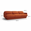 Pemberly Row Contemporary Accent Rust Orange Finish Velvet Sofa