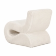 Pemberly Row Contemporary Cream Oversized Corduroy Accent Chair