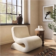 Pemberly Row Contemporary Cream Oversized Corduroy Accent Chair