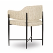 Pemberly Row Contemporary Cream Textured Performance Boucle Dining Chair