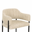 Pemberly Row Contemporary Cream Textured Performance Boucle Dining Chair