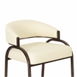Pemberly Row Contemporary Accent Cream Vegan Leather Counter Stool