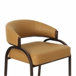 Pemberly Row Contemporary Accent Tan Vegan Leather Counter Stool