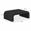 Pemberly Row Contemporary Accent Hump Black Finish Coffee Table