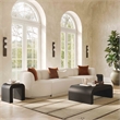 Pemberly Row Contemporary Accent Hump Black Finish Coffee Table