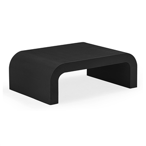 Pemberly Row Contemporary Accent Hump Black Finish Coffee Table