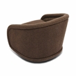 Pemberly Row Transitional Chocolate Brown Boucle Swivel Chair