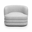 Pemberly Row Contemporary Light Gray Swivel Hotel Lounge Chair