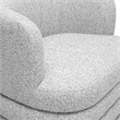 Pemberly Row Contemporary Light Gray Swivel Hotel Lounge Chair