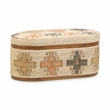 Pemberly Row Contemporary Accent Cotton Oval Storage Ottoman