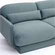 Pemberly Row Contemporary Accent Powder Blue Finish Velvet Sofa