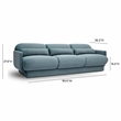 Pemberly Row Contemporary Accent Powder Blue Finish Velvet Sofa